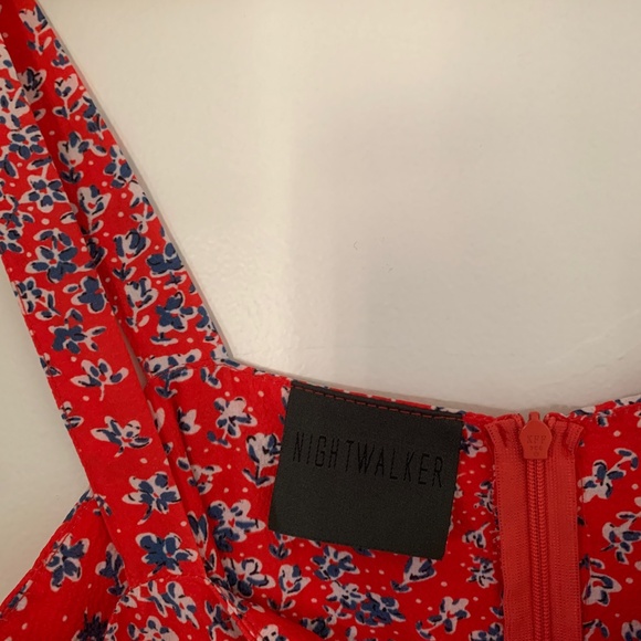 Nightwalker Chloe Dress - Red Floral - Picture 4 of 5